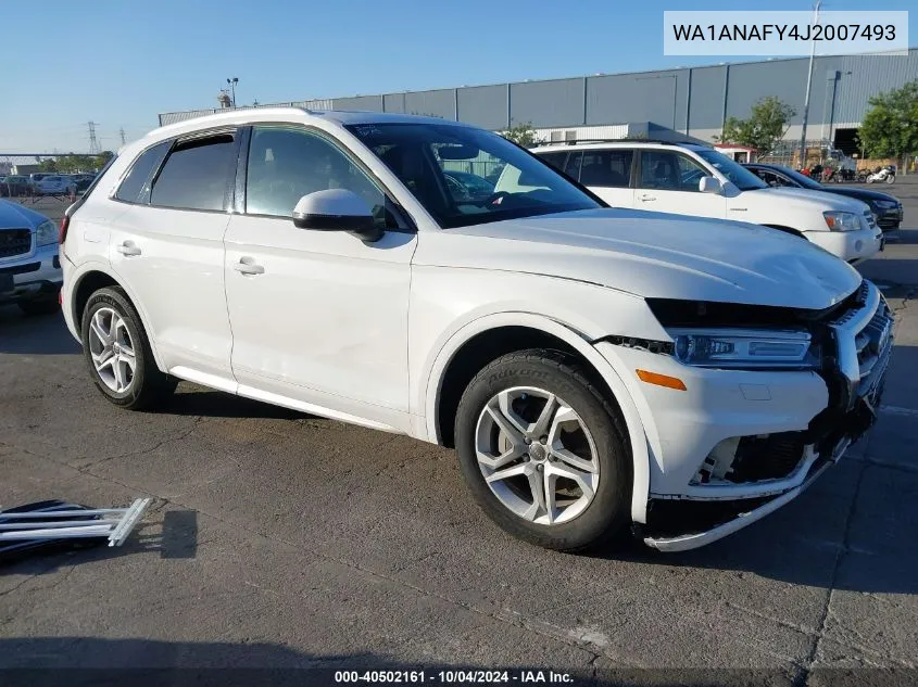 2018 Audi Q5 2.0T Premium/2.0T Tech Premium VIN: WA1ANAFY4J2007493 Lot: 40502161