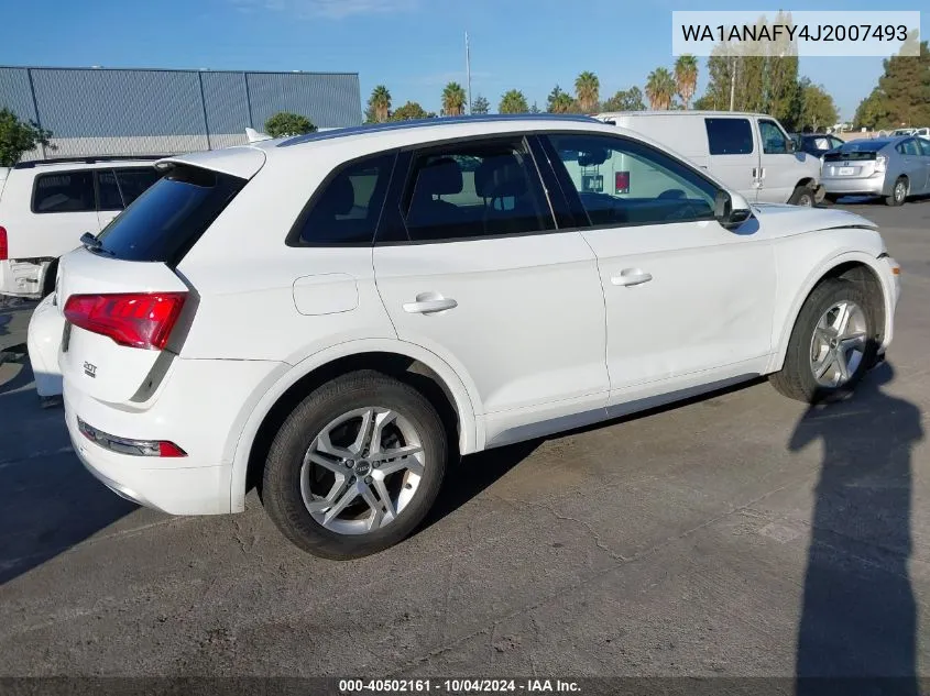 2018 Audi Q5 2.0T Premium/2.0T Tech Premium VIN: WA1ANAFY4J2007493 Lot: 40502161