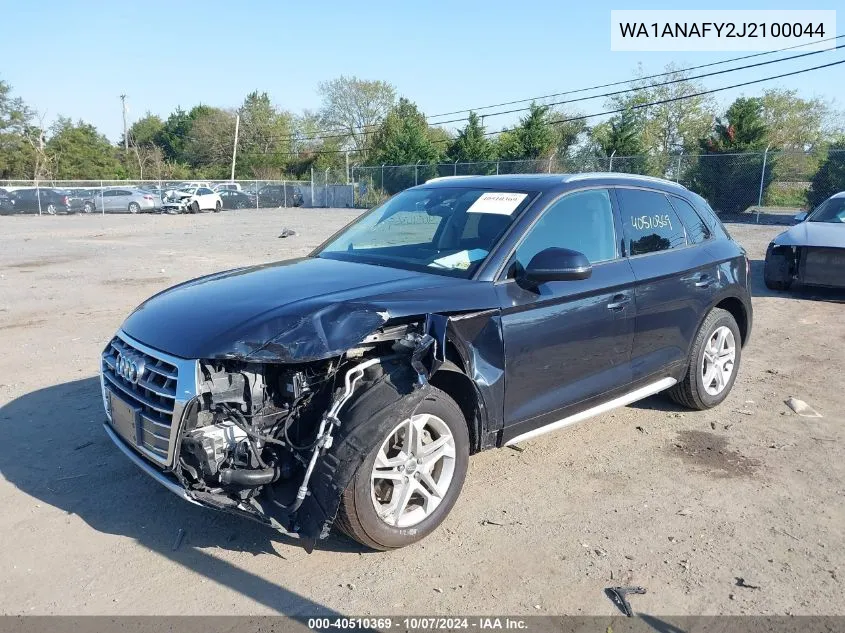 2018 Audi Q5 2.0T Premium/2.0T Tech Premium VIN: WA1ANAFY2J2100044 Lot: 40510369