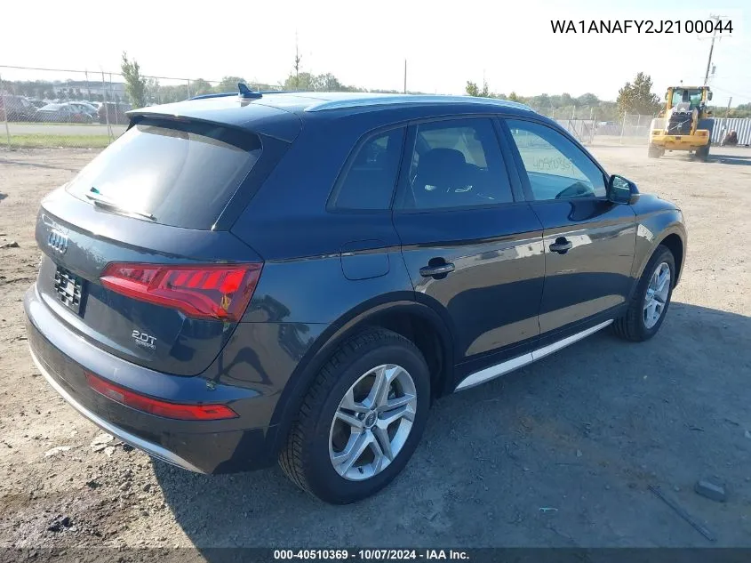 2018 Audi Q5 2.0T Premium/2.0T Tech Premium VIN: WA1ANAFY2J2100044 Lot: 40510369