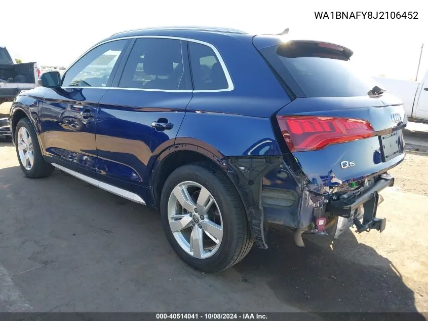 2018 Audi Q5 2.0T Premium/2.0T Tech Premium VIN: WA1BNAFY8J2106452 Lot: 40514041