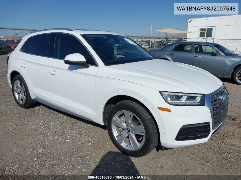 2018 Audi Q5 2.0T Premium/2.0T Tech Premium VIN: WA1BNAFY8J2007548 Lot: 40516873