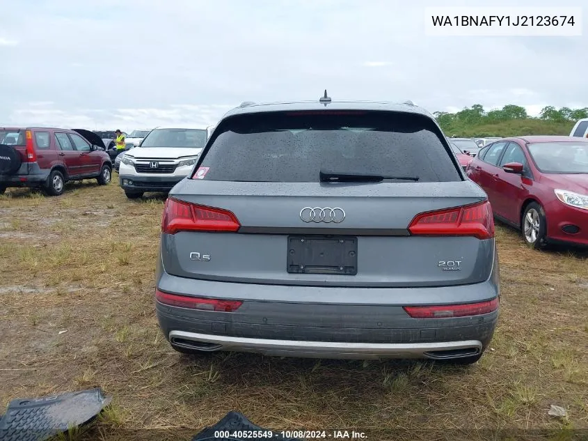 2018 Audi Q5 2.0T Premium/2.0T Tech Premium VIN: WA1BNAFY1J2123674 Lot: 40525549