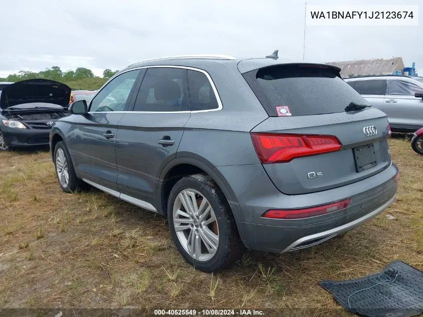 2018 Audi Q5 2.0T Premium/2.0T Tech Premium VIN: WA1BNAFY1J2123674 Lot: 40525549