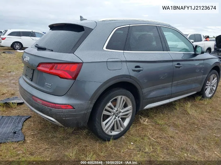 2018 Audi Q5 2.0T Premium/2.0T Tech Premium VIN: WA1BNAFY1J2123674 Lot: 40525549