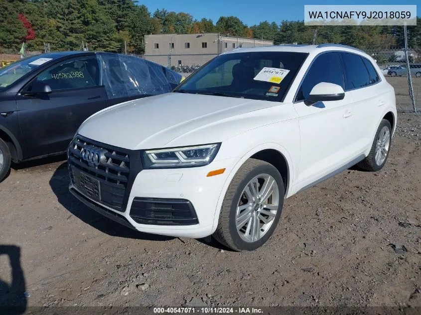 2018 Audi Q5 2.0T Premium/2.0T Tech Premium VIN: WA1CNAFY9J2018059 Lot: 40547071