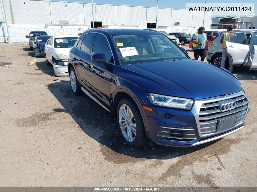 2018 Audi Q5 2.0T Premium/2.0T Tech Premium VIN: WA1BNAFYXJ2011424 Lot: 40560969