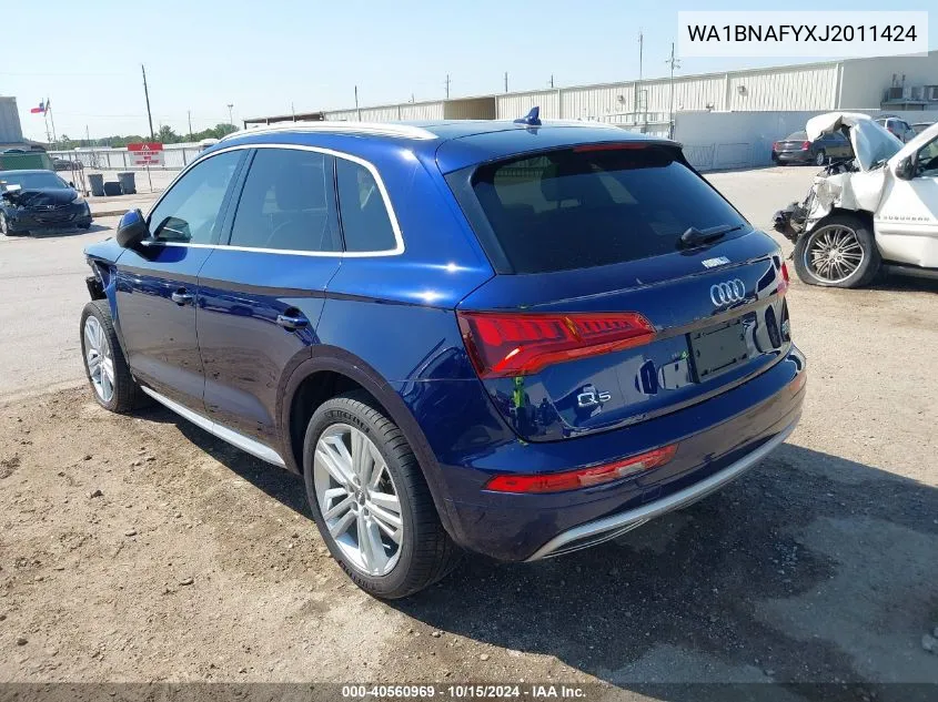 2018 Audi Q5 2.0T Premium/2.0T Tech Premium VIN: WA1BNAFYXJ2011424 Lot: 40560969