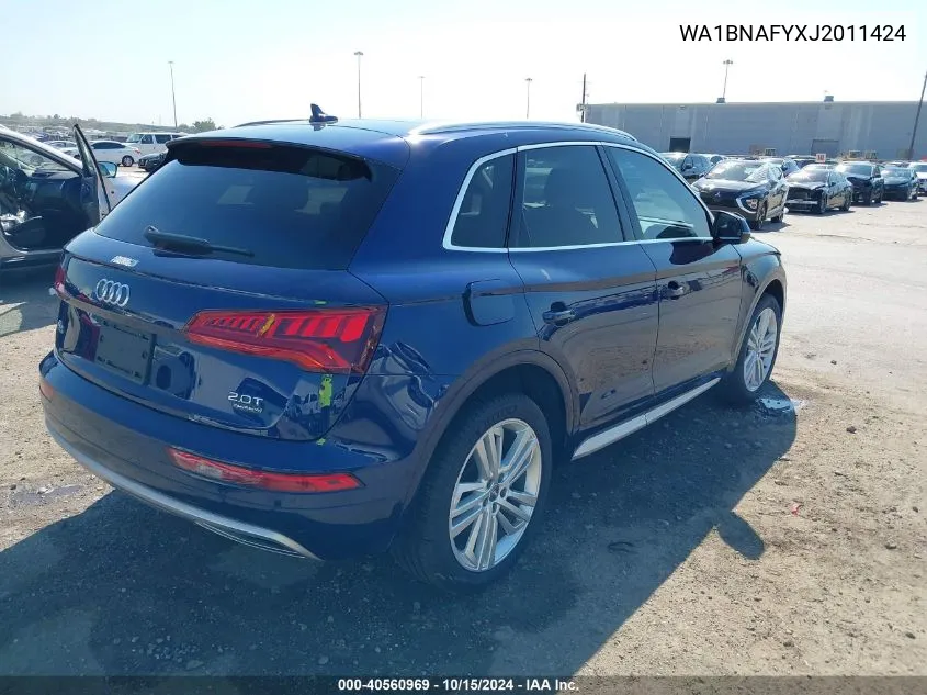 2018 Audi Q5 2.0T Premium/2.0T Tech Premium VIN: WA1BNAFYXJ2011424 Lot: 40560969