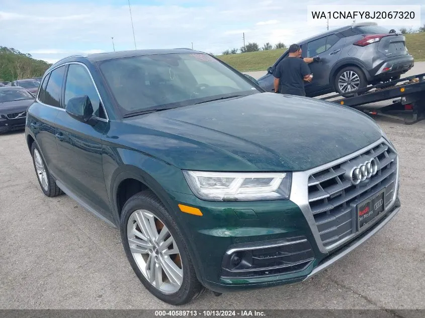 2018 Audi Q5 2.0T Premium/Tech Prestige VIN: WA1CNAFY8J2067320 Lot: 40589713