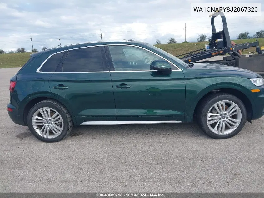 2018 Audi Q5 2.0T Premium/Tech Prestige VIN: WA1CNAFY8J2067320 Lot: 40589713