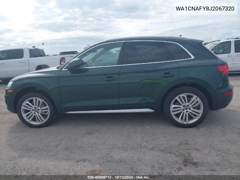 2018 Audi Q5 2.0T Premium/Tech Prestige VIN: WA1CNAFY8J2067320 Lot: 40589713