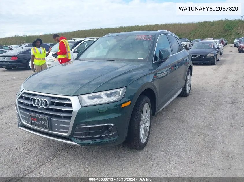 2018 Audi Q5 2.0T Premium/Tech Prestige VIN: WA1CNAFY8J2067320 Lot: 40589713