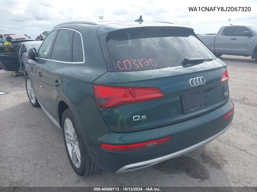 2018 Audi Q5 2.0T Premium/Tech Prestige VIN: WA1CNAFY8J2067320 Lot: 40589713