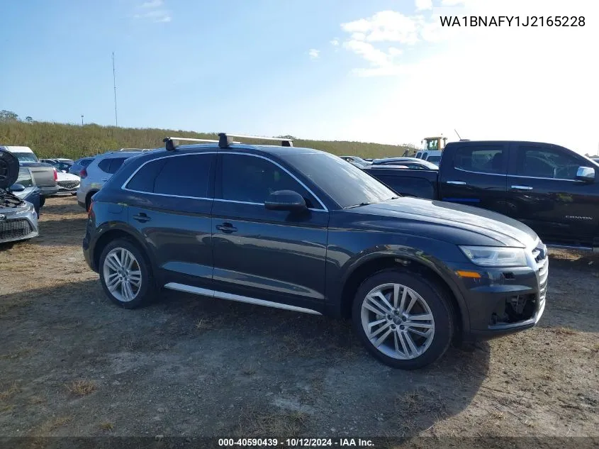 2018 Audi Q5 Premium Plus VIN: WA1BNAFY1J2165228 Lot: 40590439