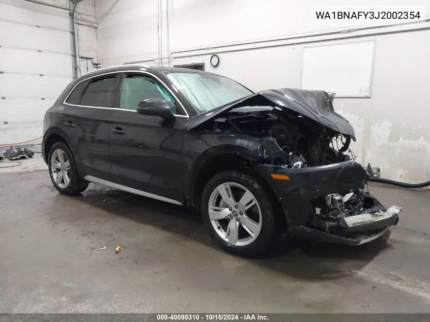 2018 Audi Q5 2.0T Premium/2.0T Tech Premium VIN: WA1BNAFY3J2002354 Lot: 40598310