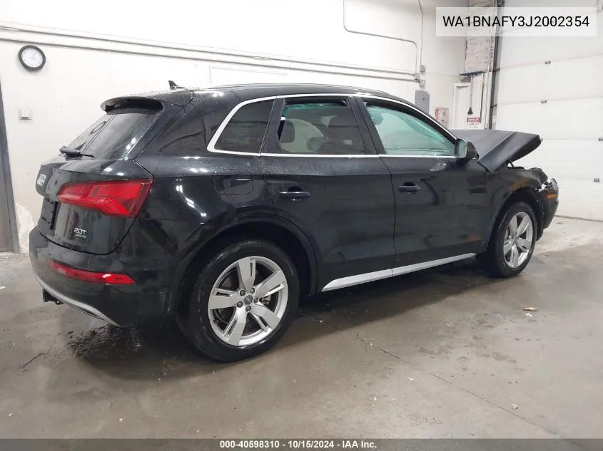 2018 Audi Q5 2.0T Premium/2.0T Tech Premium VIN: WA1BNAFY3J2002354 Lot: 40598310