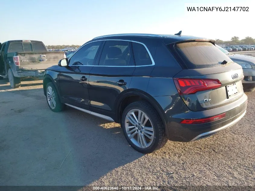 2018 Audi Q5 2.0T Premium/Tech Prestige VIN: WA1CNAFY6J2147702 Lot: 40623640