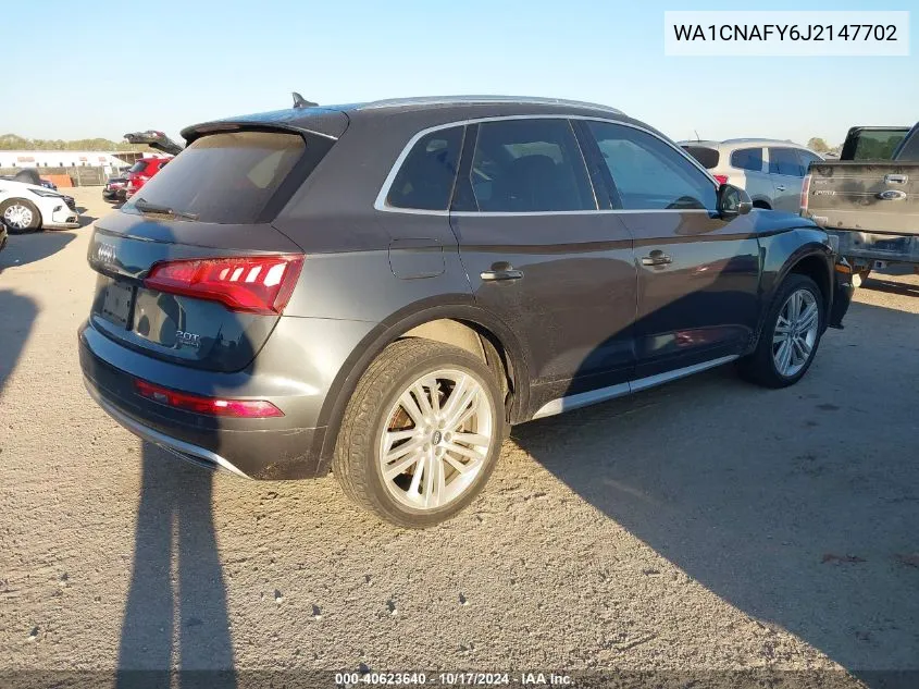 2018 Audi Q5 2.0T Premium/Tech Prestige VIN: WA1CNAFY6J2147702 Lot: 40623640