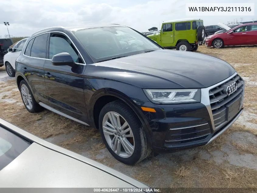 2018 Audi Q5 Premium Plus VIN: WA1BNAFY3J2111316 Lot: 40626447