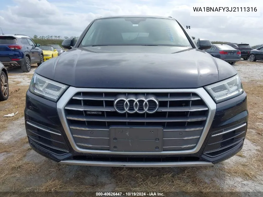 2018 Audi Q5 Premium Plus VIN: WA1BNAFY3J2111316 Lot: 40626447