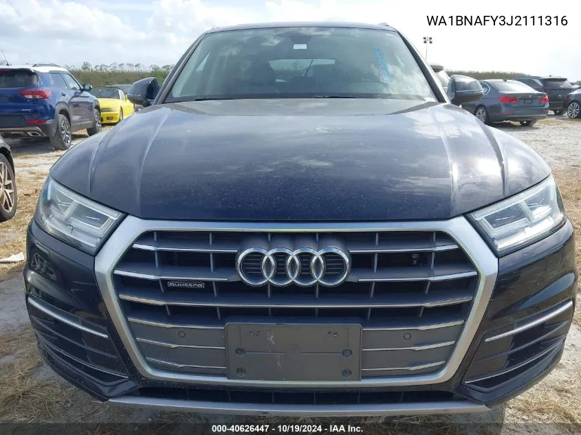 2018 Audi Q5 Premium Plus VIN: WA1BNAFY3J2111316 Lot: 40626447