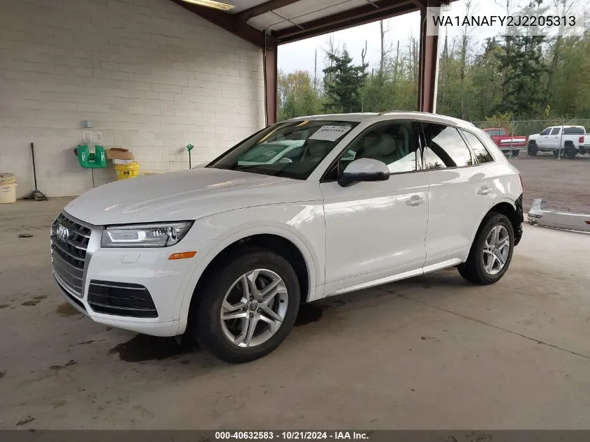 2018 Audi Q5 Premium VIN: WA1ANAFY2J2205313 Lot: 40632583