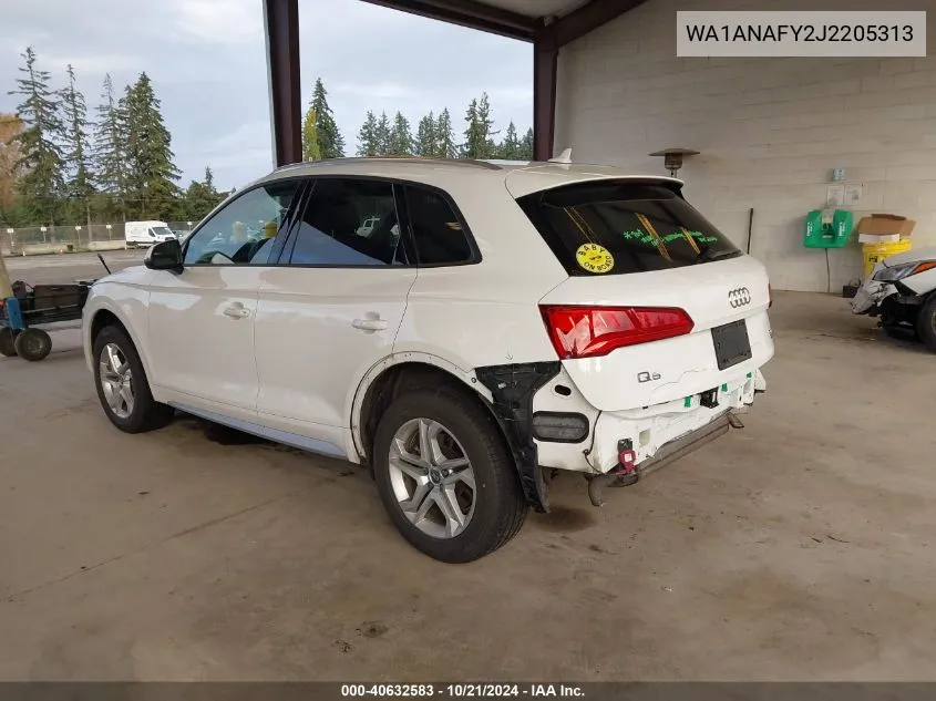 2018 Audi Q5 Premium VIN: WA1ANAFY2J2205313 Lot: 40632583