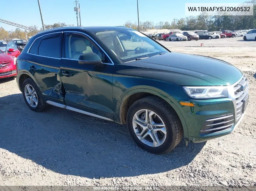 2018 Audi Q5 2.0T Premium/2.0T Tech Premium VIN: WA1BNAFY5J2060532 Lot: 40634576