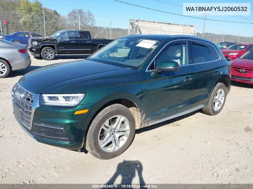 2018 Audi Q5 2.0T Premium/2.0T Tech Premium VIN: WA1BNAFY5J2060532 Lot: 40634576