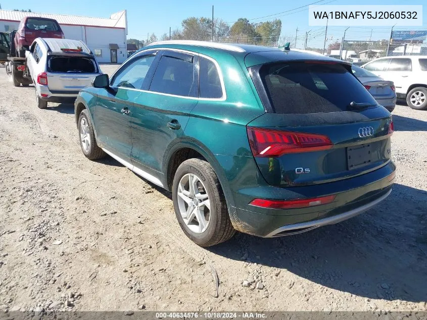 2018 Audi Q5 2.0T Premium/2.0T Tech Premium VIN: WA1BNAFY5J2060532 Lot: 40634576