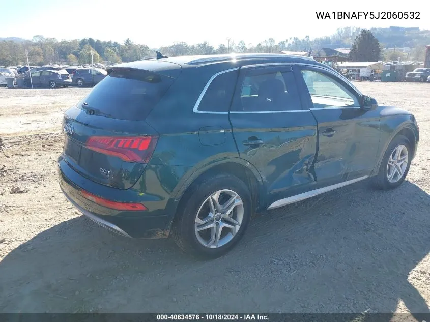 2018 Audi Q5 2.0T Premium/2.0T Tech Premium VIN: WA1BNAFY5J2060532 Lot: 40634576