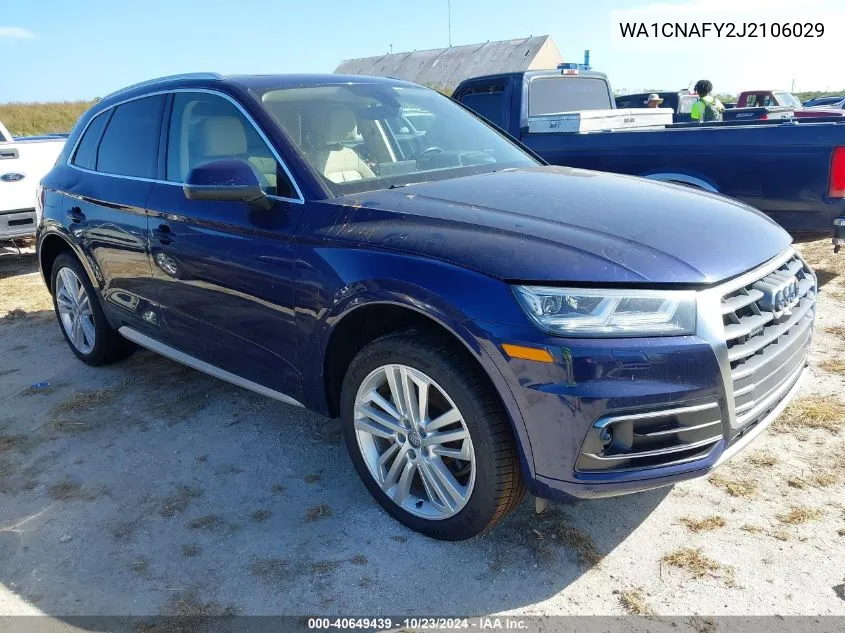 2018 Audi Q5 2.0T Premium/Tech Prestige VIN: WA1CNAFY2J2106029 Lot: 40649439