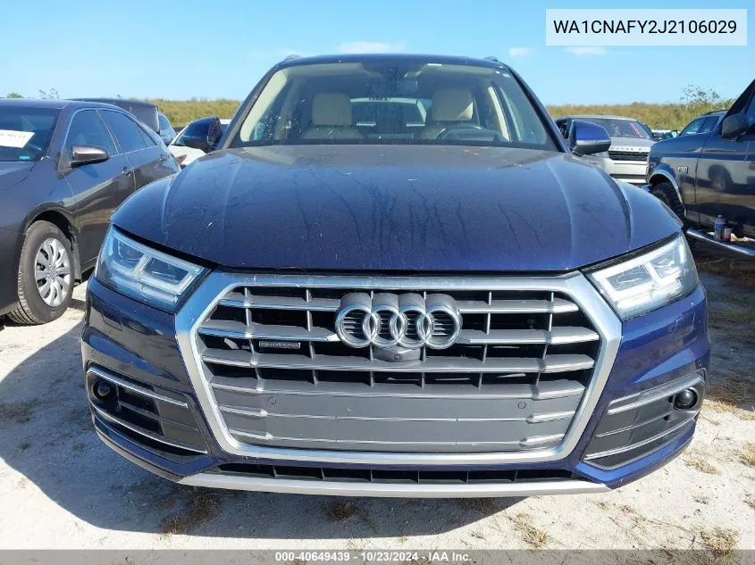 2018 Audi Q5 2.0T Premium/Tech Prestige VIN: WA1CNAFY2J2106029 Lot: 40649439