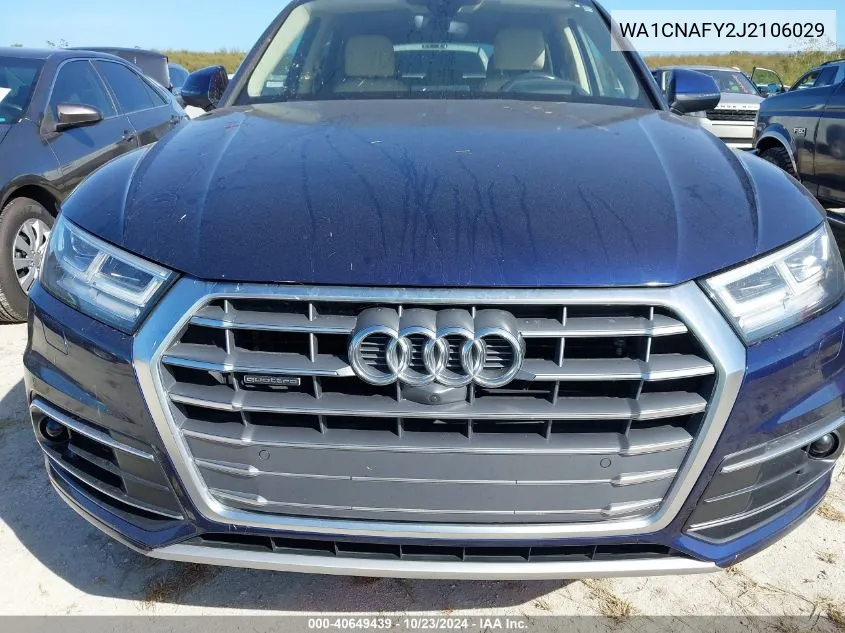 2018 Audi Q5 2.0T Premium/Tech Prestige VIN: WA1CNAFY2J2106029 Lot: 40649439