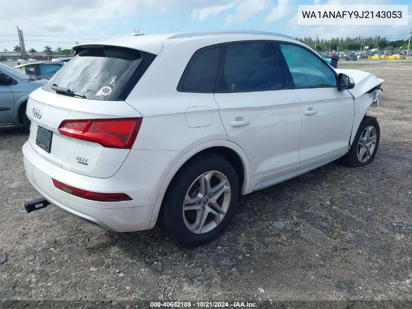 2018 Audi Q5 Premium VIN: WA1ANAFY9J2143053 Lot: 40652189