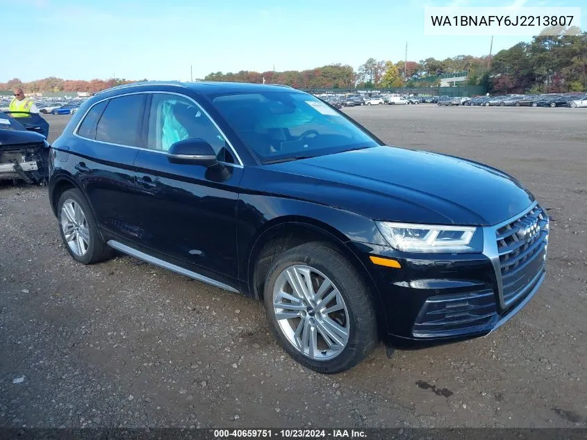 2018 Audi Q5 2.0T Premium/2.0T Tech Premium VIN: WA1BNAFY6J2213807 Lot: 40659751