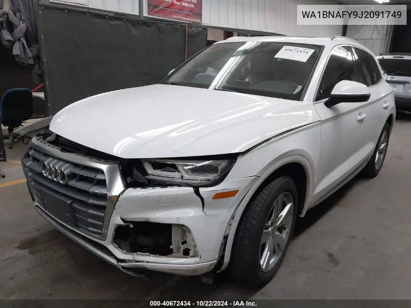 2018 Audi Q5 2.0T Premium/2.0T Tech Premium VIN: WA1BNAFY9J2091749 Lot: 40672434