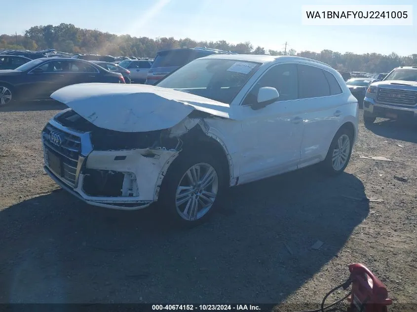 2018 Audi Q5 2.0T Premium/2.0T Tech Premium VIN: WA1BNAFY0J2241005 Lot: 40674152