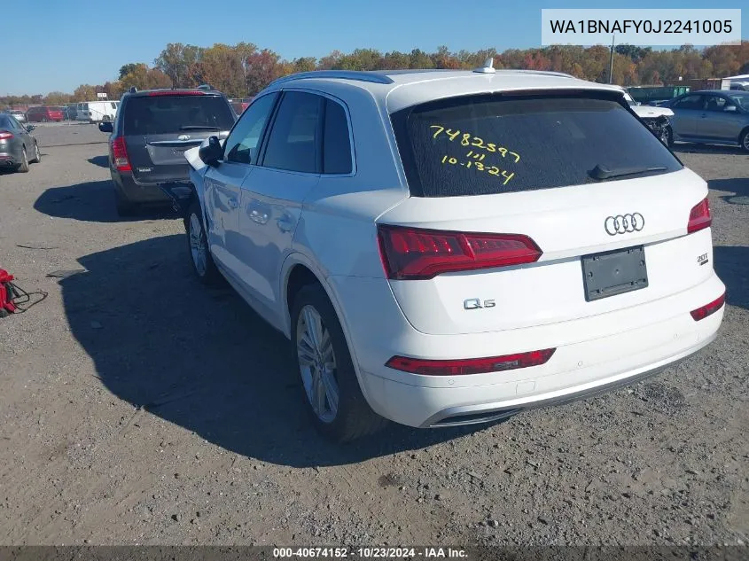 2018 Audi Q5 2.0T Premium/2.0T Tech Premium VIN: WA1BNAFY0J2241005 Lot: 40674152