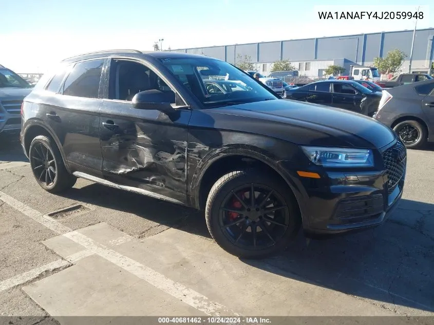 2018 Audi Q5 2.0T Premium/2.0T Tech Premium VIN: WA1ANAFY4J2059948 Lot: 40681462