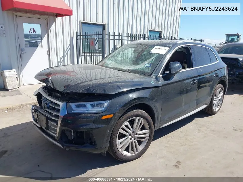 2018 Audi Q5 2.0T Premium/2.0T Tech Premium VIN: WA1BNAFY5J2243624 Lot: 40686391