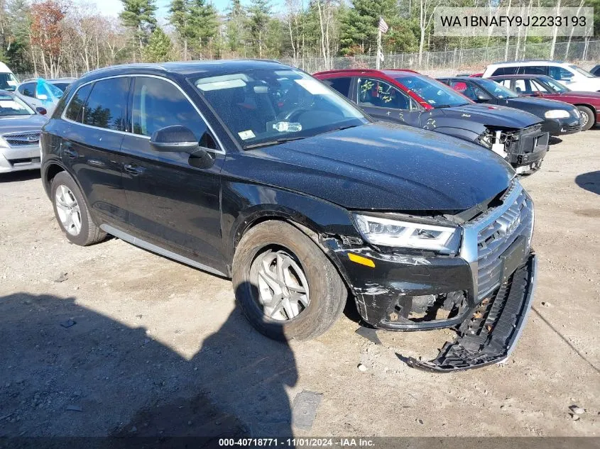 2018 Audi Q5 2.0T Tech Premium VIN: WA1BNAFY9J2233193 Lot: 40718771