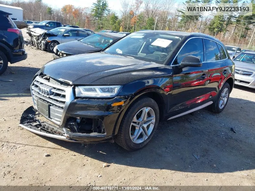 2018 Audi Q5 2.0T Tech Premium VIN: WA1BNAFY9J2233193 Lot: 40718771