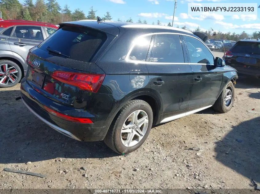 2018 Audi Q5 2.0T Tech Premium VIN: WA1BNAFY9J2233193 Lot: 40718771