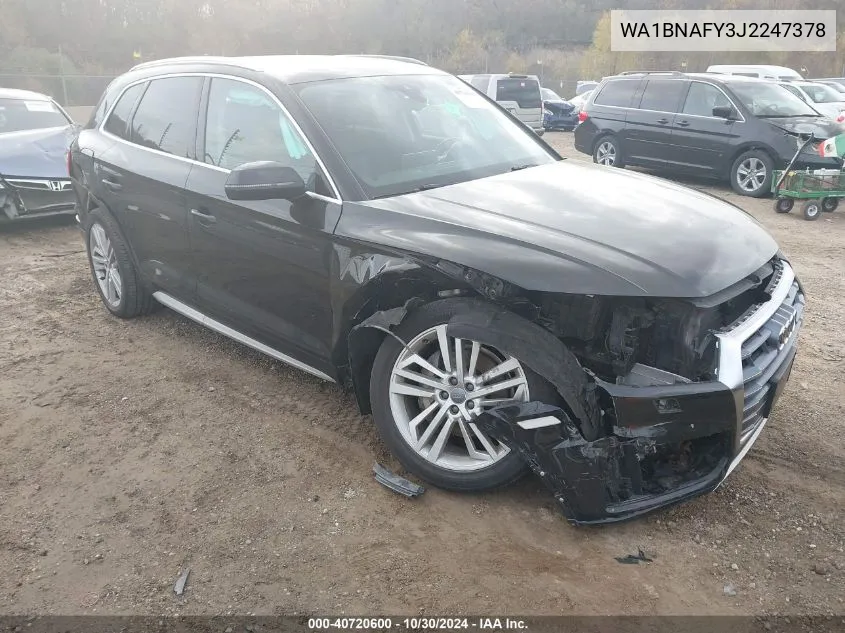 2018 Audi Q5 2.0T Premium/2.0T Tech Premium VIN: WA1BNAFY3J2247378 Lot: 40720600