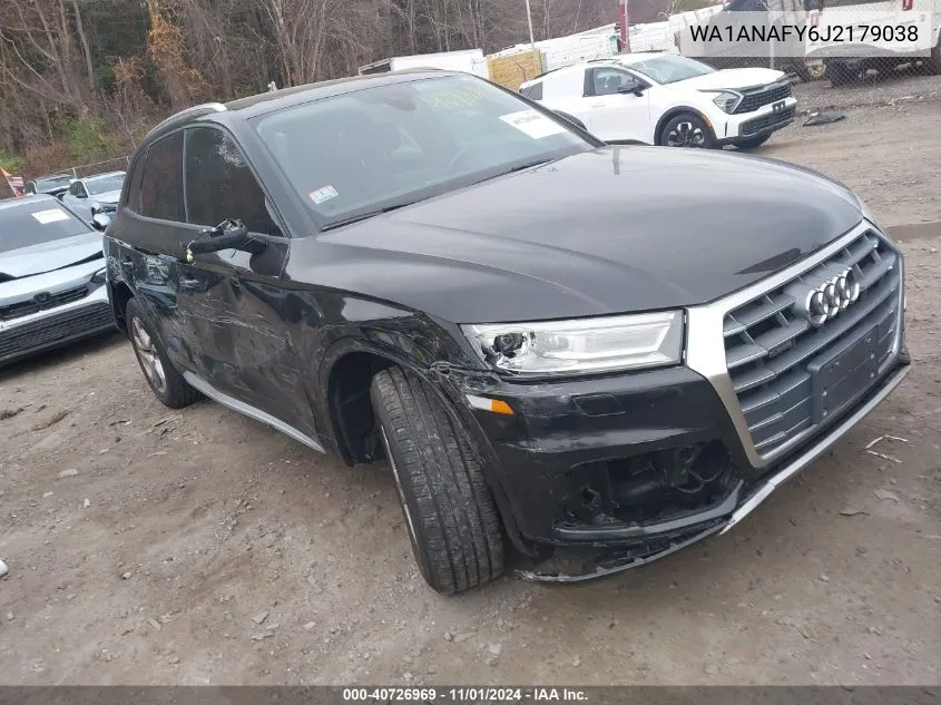 2018 Audi Q5 2.0T Premium/2.0T Tech Premium VIN: WA1ANAFY6J2179038 Lot: 40726969