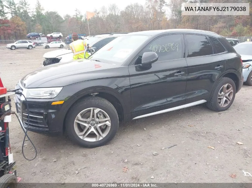 2018 Audi Q5 2.0T Premium/2.0T Tech Premium VIN: WA1ANAFY6J2179038 Lot: 40726969