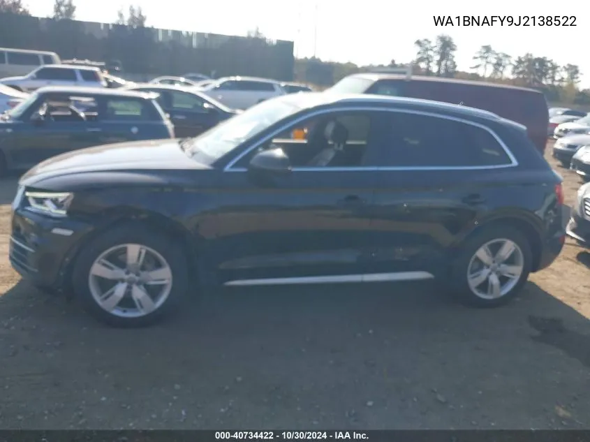 2018 Audi Q5 2.0T Premium/2.0T Tech Premium VIN: WA1BNAFY9J2138522 Lot: 40734422