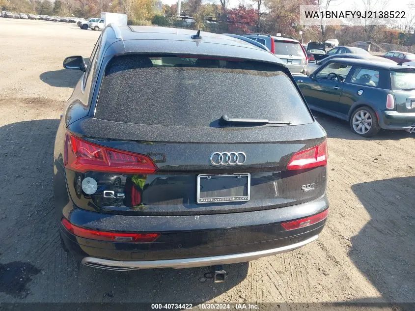 2018 Audi Q5 2.0T Premium/2.0T Tech Premium VIN: WA1BNAFY9J2138522 Lot: 40734422